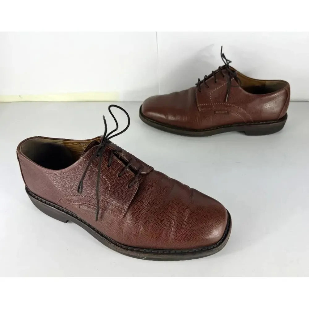 MEPHISTO 'Marlon' Brown Plain Toe Derby Oxfords Size US 7